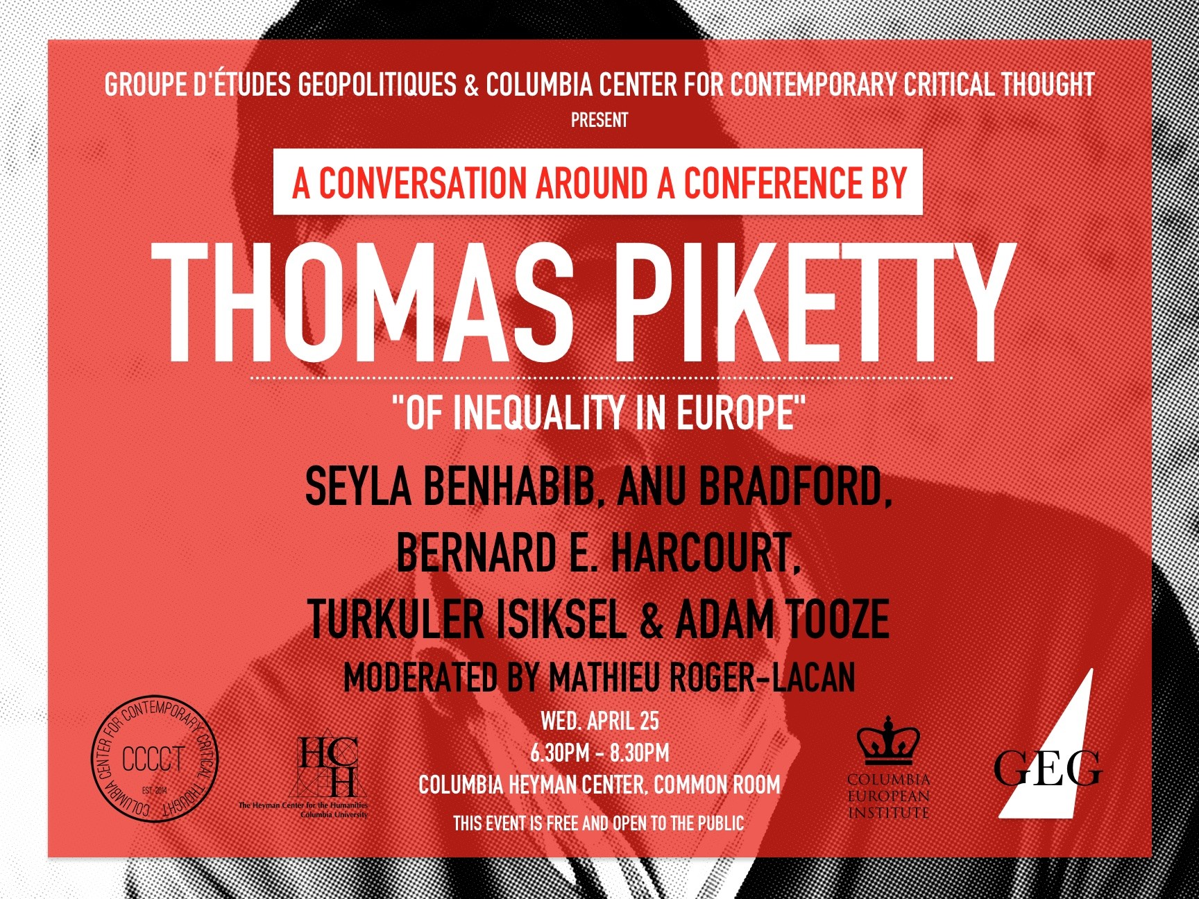 Flyer for "Thomas Piketty" event