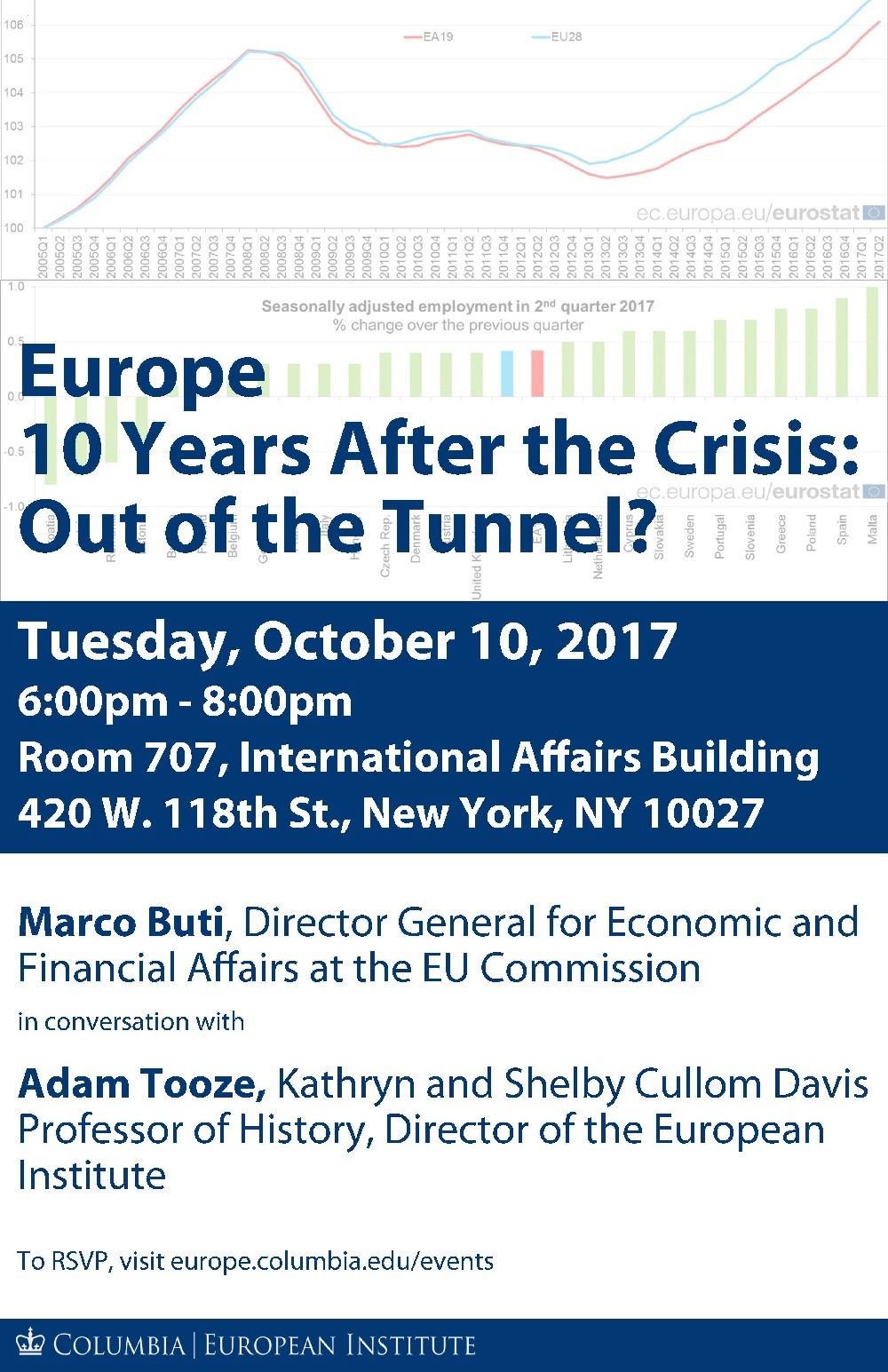 Flyer for Europe 10 Years After the Crisis: Out of the Tunnel?
