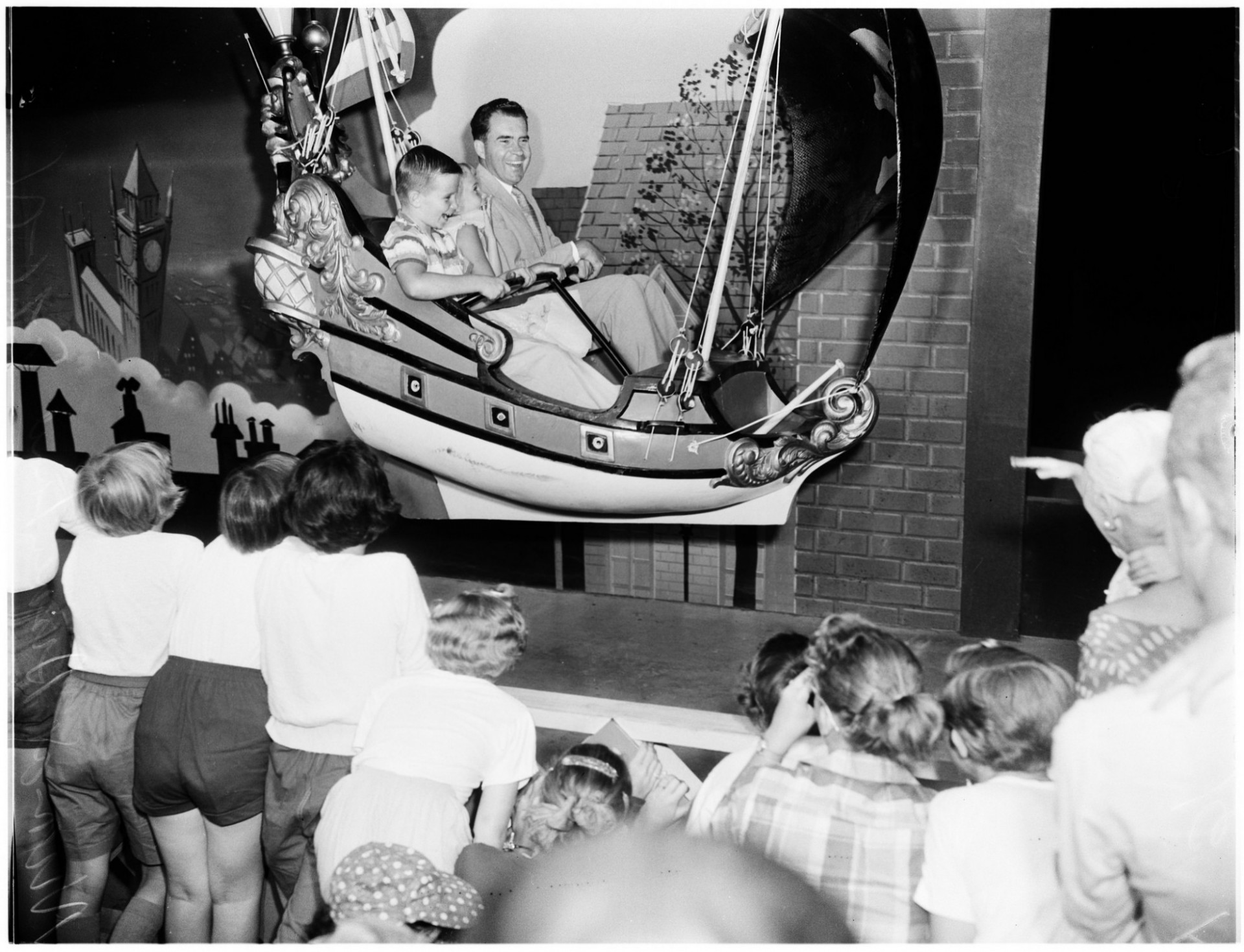 Photo: Nixon at Disneyland, 1955 (USC Digital Archive)