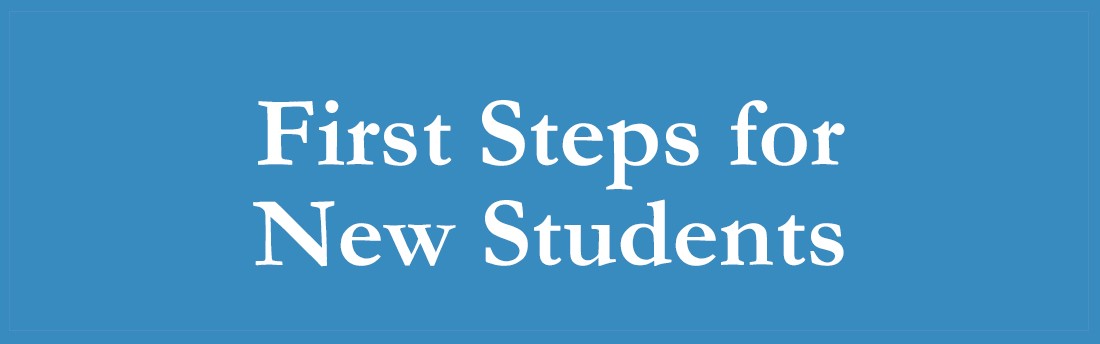 First steps for new students